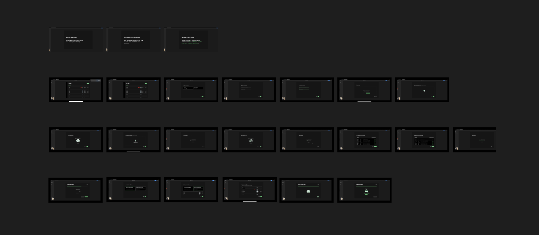 Original 21-step workflow for creating a footprint