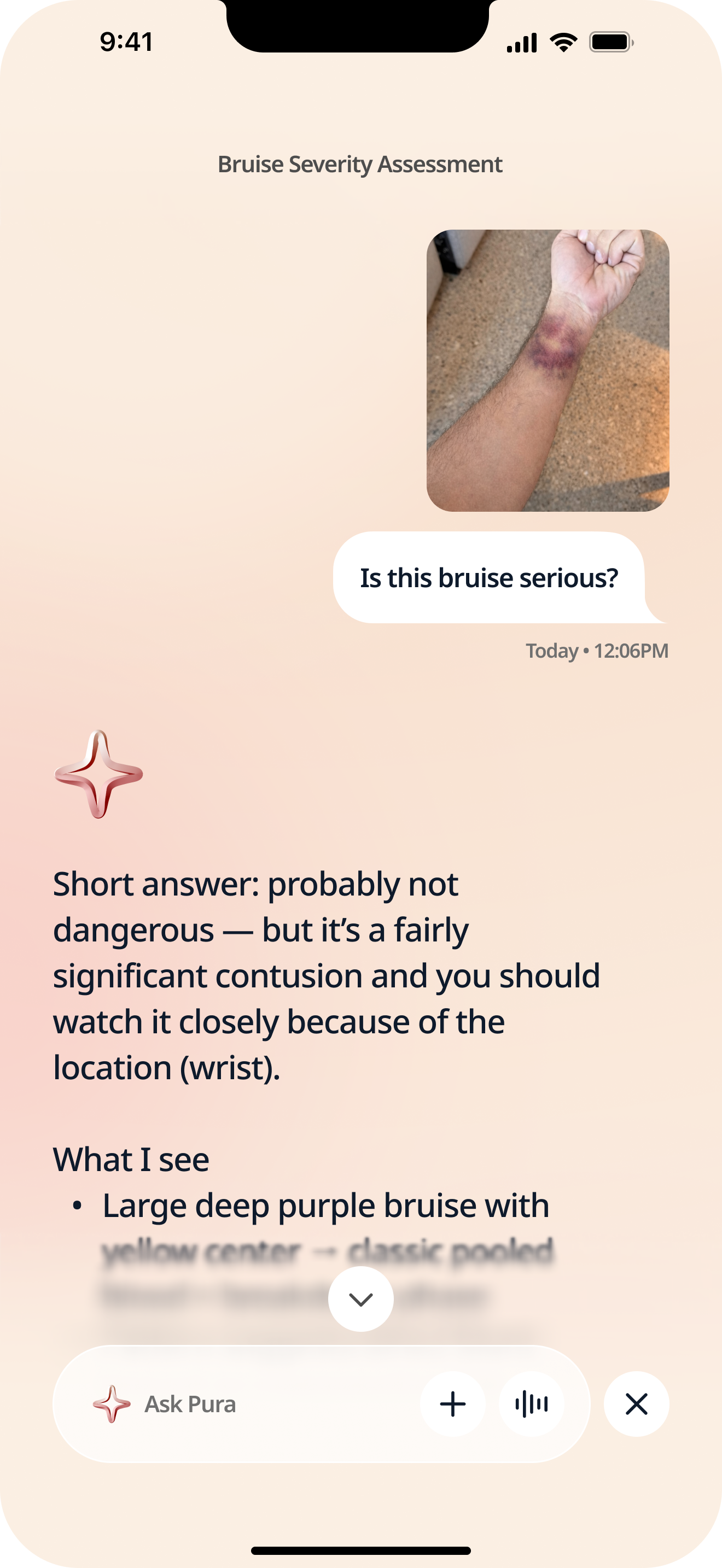 Reassurance first, observation second.
