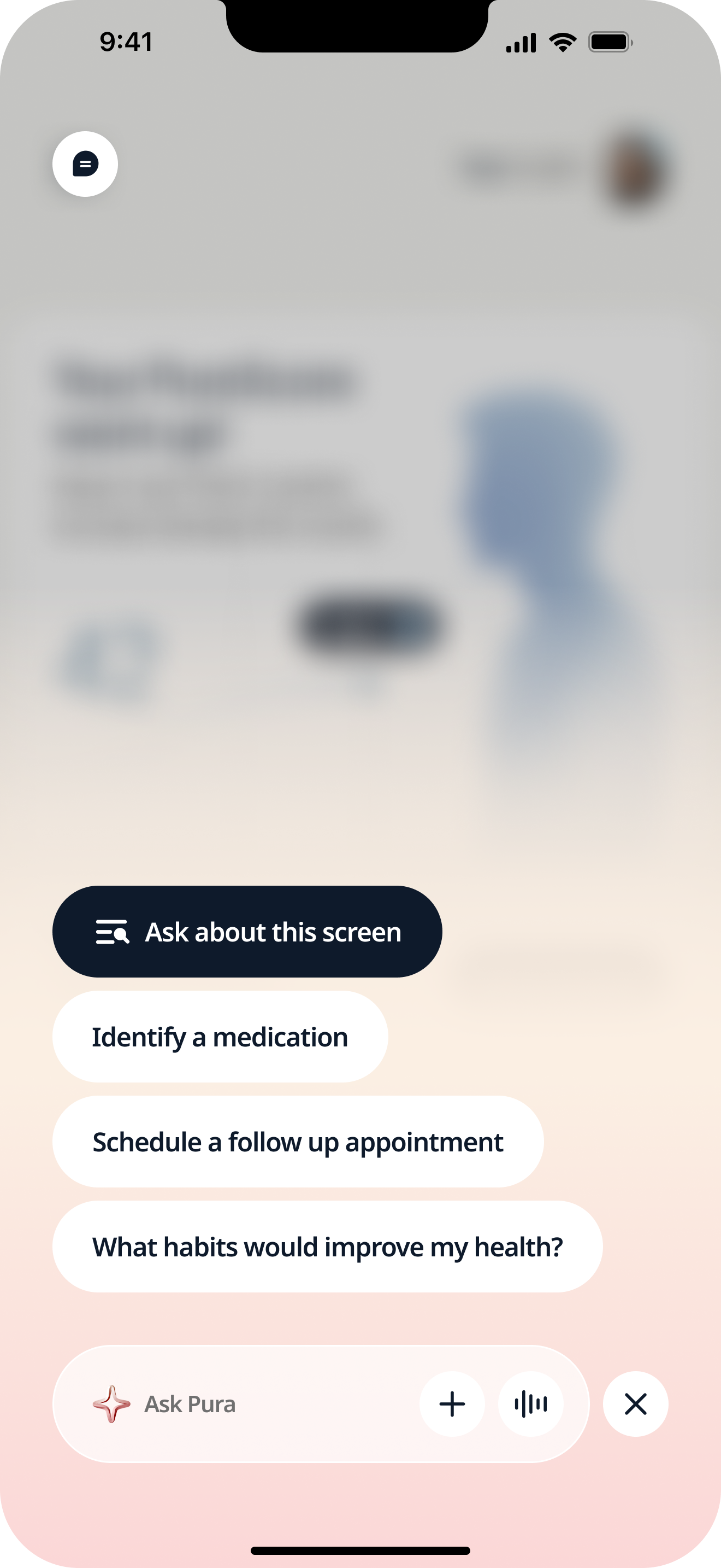Quick prompts, screen-aware.
